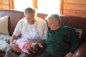 Grandpa and Grandma Forbes visit