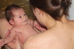 Sophia enjoying her bath