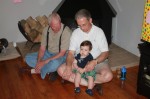 Sammy hangs with both Grandpa's