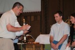 Pastor Scott baptizes Sophia