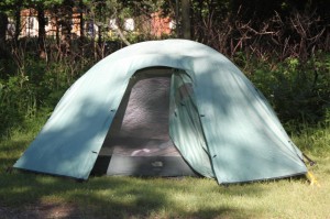 Our "comfy camping" tent